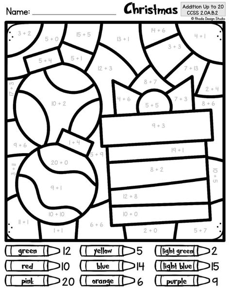 Make holiday math more fun with free Christmas color-by-number worksheets! Kids can sharpen their math skills with these easy-to-print, seasonal coloring pages. Pin it now to use all season long! Christmas Math Coloring Pages, Christmas Party Preschool, Christmas Subtraction, Color By Number Worksheet, Christmas Multiplication, Gingerbread Math, Crayon Coloring, Holiday Math Activities, Holiday Math Worksheets