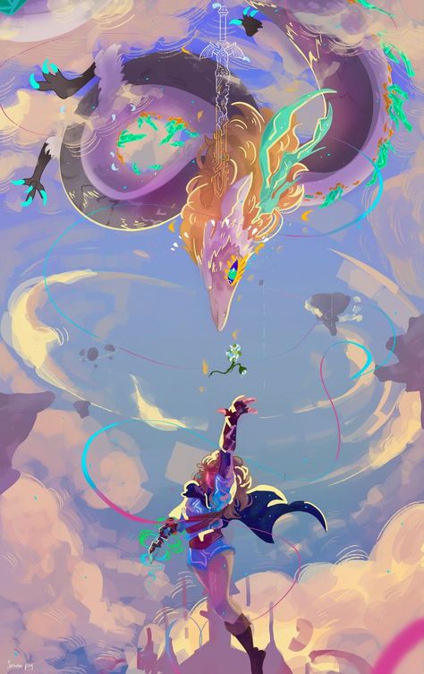 Zelda Dragon Wallpaper, Totk Zelda Art, Totk Wallpapers, Tears Of The Kingdom Wallpaper, Totk Fanart, The Legend Of Zelda Art, Zelda Dragon, Tears Of The Kingdom Link, Zelda Wallpaper