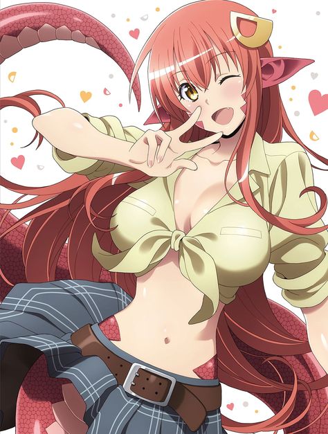 Monmusu, Miia, official art Monster Museum, Monster Girls, Monster Musume, Anime Monsters, Monster Girl, Jurassic World, An Anime, Manga Girl, Girl Cartoon