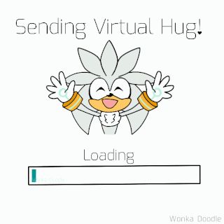 Hug Wholesome, Silver The Hedgehog Cute, Silver The Hedgehog Memes, Silver The Hedgehog Gif, Virtual Hug Gif, Sonic And Silver, Silver X Blaze, Hug Gif, Sonic Heroes