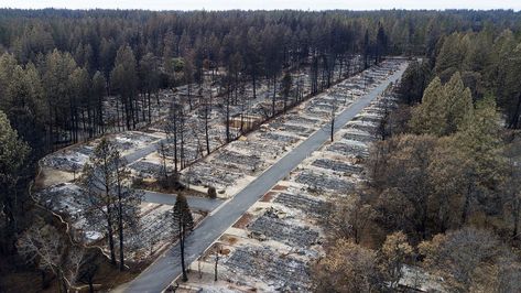 Experts say the incineration of Paradise, a sleepy town of 27,000 nestled in the foothills of the Sierra Nevada, is a case study in what can go wrong when a landscape that’s prone to wildfire is disproportionately populated by those who are least likely to escape. Paradise California, California Towns, Mobile Home Parks, California Wildfires, Camp Fire, West Point, Sonoma County, Gas And Electric, Natural Disasters