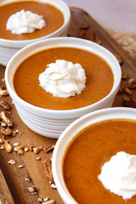 Easy Pumpkin Custard Recipe, Baked Pumpkin Custard, Pumpkin Custard Pie, Pumpkin Custard Recipe, Amish Baked Custard, Keto Pumpkin Custard, Pumpkin Egg Custard, Custard In A Pumpkin, Breakfast Pumpkin Custard