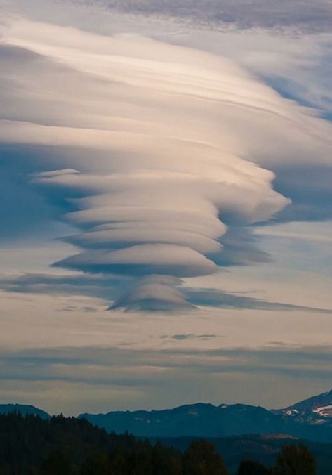 Lenticular Cloud Beautiful Sky Pictures, Lightning Photos, Lenticular Clouds, Ignorance Is Bliss, Earth Atmosphere, Green Pasture, Sky Pictures, Natural Phenomena, Sky And Clouds