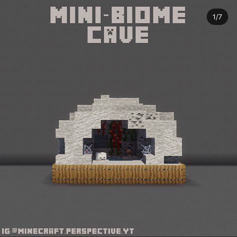 Mini Biomes Minecraft, Minecraft Museum Ideas, Minecraft Mini Games, Minecraft Mini Builds, Minecraft Museum, Cave Design, Minecraft Statues, Bangunan Minecraft, Minecraft Medieval