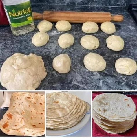 Mejores  Recetas Mexicanas caseras de familia. | Les comparto la receta de Tortillas de harina, háganlas quedan muy ricas 😋 | Facebook Chile Poblano, Tortillas