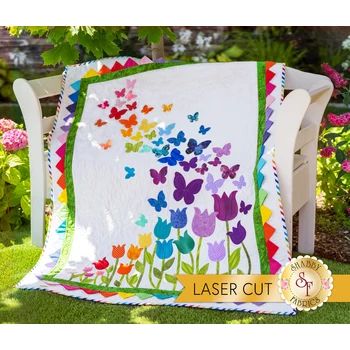 Laser-Cut Quilt Kits | Shabby Fabrics Butterfly Quilt Pattern, Laser Cut Fabric, Prairie Points, Beau Crochet, Farm Quilt, Butterfly Quilt, Laser Cut Kit, Clover Flower, Shabby Fabrics