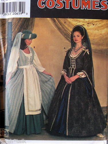 Ren Faire Costume Women, Rennaissance Dress, Simplicity Patterns Costumes, Tudor Dress, Gown Sewing Pattern, Tudor Costumes, Simplicity Patterns Dresses, Costume Sewing Patterns, Gown Pattern