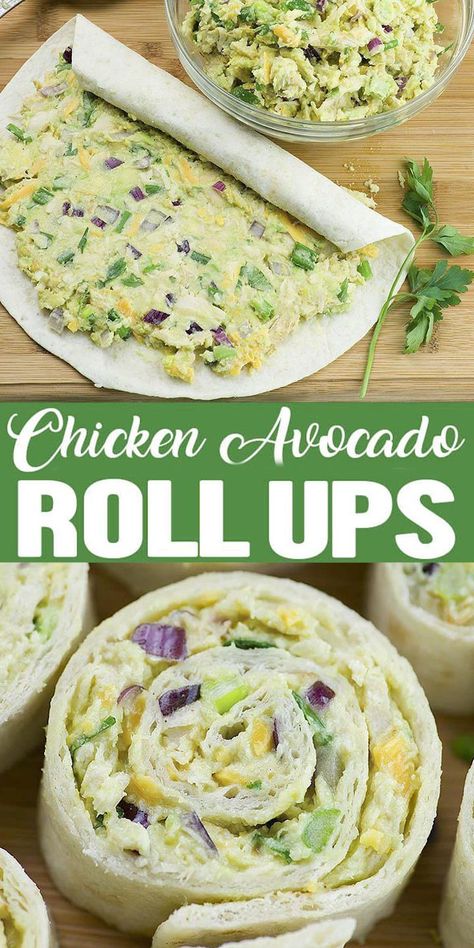 Avocado Roll Ups, Healthy Lunch For Kids, Appetizers For A Party, Chicken Avocado Salad, Salad Roll, Lunch For Kids, Avocado Roll, Resep Diet, Makanan Diet