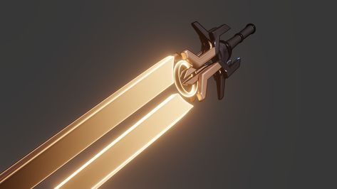 Gold fantasy sword, Ayydee on ArtStation at https://www.artstation.com/artwork/Ar9qRe Gold Staff Fantasy Art, Fancy Fantasy Swords, Golden Fantasy Swords, Fire Greatsword, Fantasy Longsword Designs, Crazy Mind, Super Powers Art, Fantasy Background, D D Items