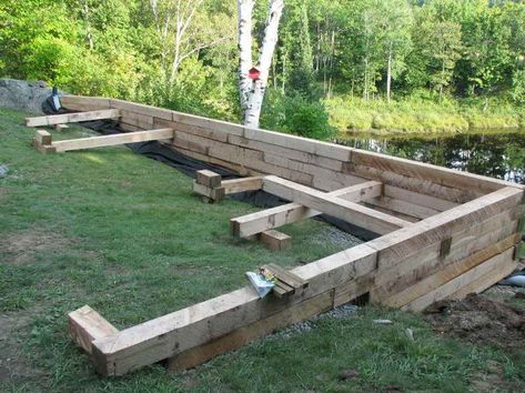 Wooden Retaining Wall, Diy Retaining Wall, Wood Retaining Wall, Landscaping Blocks, Backyard Retaining Walls, Building A Retaining Wall, Garden Retaining Wall, Sloped Backyard, Stone Retaining Wall