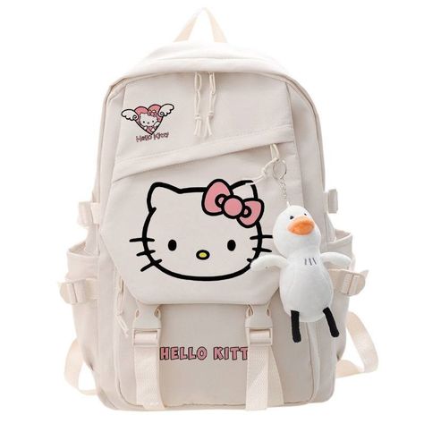 Hello Kitty School Bag, Hello Kitty School, Hello Kitty Backpack, Kitty Backpack, Small School Bags, Hello Kitt, Aesthetic Backpack, Boy Cartoon, Hello Kitty Bag