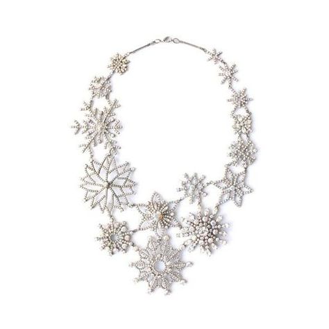 Snowflake Snowflake Statement Necklace ❤ liked on Polyvore featuring jewelry, necklaces, snowflake necklace, statement necklace, snowflake jewelry, bib statement necklace and pin jewelry Snowflake Wedding, Snowflake Jewelry, Snowflake Necklace, Winter Wonderland Wedding, Designer Fashion Jewelry, Pandora Bracelet, Amazing Jewelry, Wedding Jewelry, Clothing Accessories