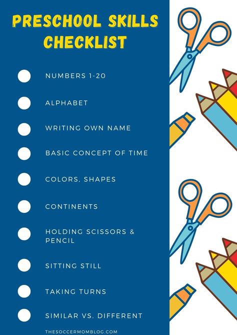 checklist of skills kids learn in preschool Preschool Requirements Learning, Ready For Preschool Checklist, Preschool Basic Skills Activities, Preschool Ready Checklist, Preparing For Preschool, Ecers Preschool Checklist, How To Teach Preschool At Home, Preschool At Home Setup, Pre K Activities At Home