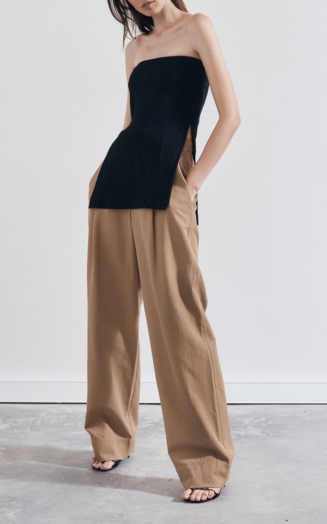 Fashion People, Stunning Dresses, Tube Top, Moda Operandi, Classy Outfits, Fashion Item, Fashion Collection, Wide Leg Pants, Fashion Models