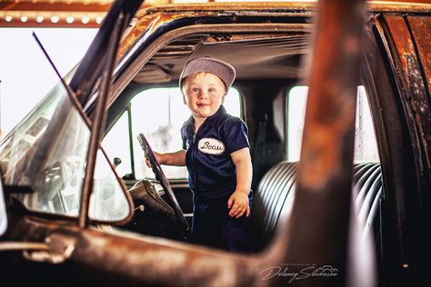 My husband bought this truck for he and Beau to work on together almost as soon as he found out that we were pregnant. Photography by Delaney captured such special memories for us so perfectly. I'm in awe! Baby Mechanic, Country Babies, Boy Birthday Pictures, Pregnant Photography, Classic Car Photoshoot, Were Pregnant, Toddler Photoshoot, Twin Photos, 1st Birthday Photoshoot