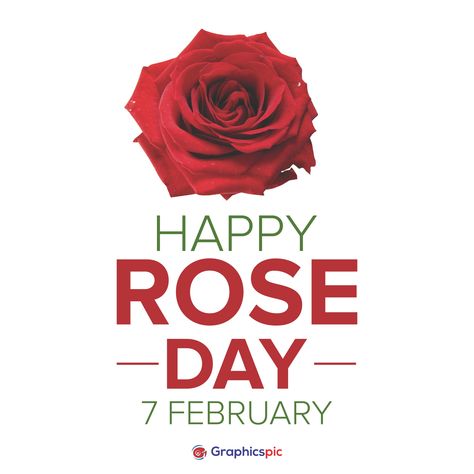 Happy Rose Day On February 7 with red rose symbol poster illustration - Free Vector - Graphics Pic 7 February Rose Day, Rose Day Quotes, Rose Symbol, Happy Rose Day, 7 February, Streak Ideas, Rose Day, Snap Streak Ideas Easy, Hanuman Photos