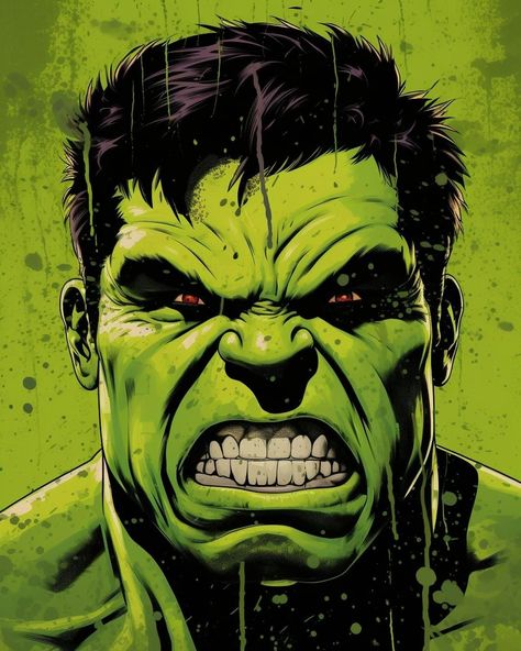 Comic Art Style Character Design, Hulk Face Paint, Hulk Images, Hulk Drawing, Hulk Painting, Hulk Wallpaper, Hulk Face, Hulk Theme, Hulk Sketch