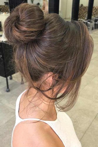 Bun Hairstyles For Women, Bday Makeup, Personality Board, Messy Bun With Braid, Colored Hair Extensions, Short Hair Bun, Easy Bun Hairstyles, Bun Styles, Messy Buns