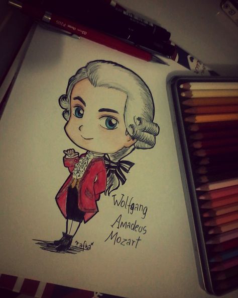 Art Academia, Classical Music Composers, Wolfgang Amadeus Mozart, Classical Musicians, Classical Period, Chibi Style, Amadeus Mozart, History Nerd, Music Painting