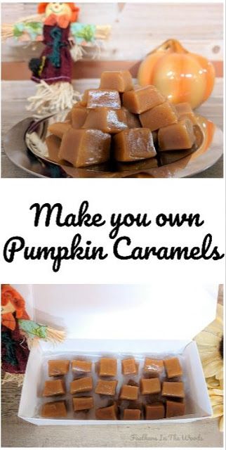 Make your own pumpkin caramels. Super easy recipe for delicious pumpkin candy! Caramels Recipe, Holiday Candy Recipes, Food Growing, Buffet Ideas, Candy Truffles, Candy Recipes Homemade, Pumpkin Caramel, Pumpkin Candy, Caramel Recipes