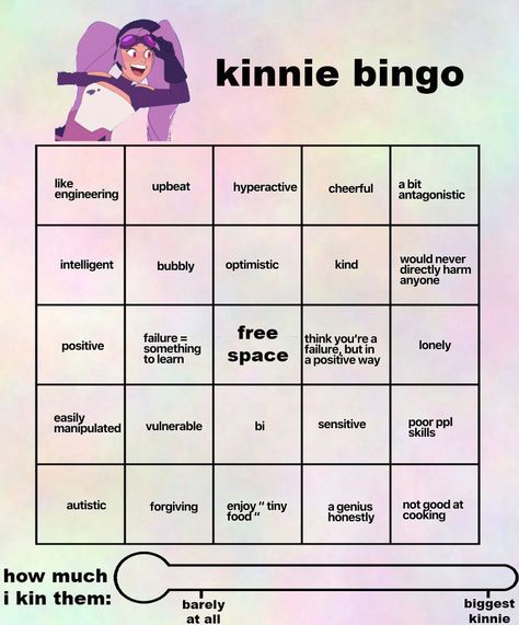 Shera Kinnie Bingo, She Ra Kinnie Bingo, Marceline Kinnie Bingo, Kinnie Bingo Template, Kinnie Check, Character Bingo, Kin Bingo, Snapchat Games, Fun Templates