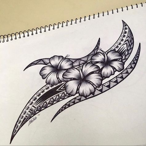 Polynesian Lotus Flower Tattoo, Hip Tamoko Tattoo, Upper Chest Shoulder Tattoo Female, Chest And Rib Tattoo Female, Polynesian Flower Tattoo Designs, Poly Tattoo Design, Hawaiian Woman Tattoo, Hawaiian Women Tattoos, Samoan Back Tattoo For Women