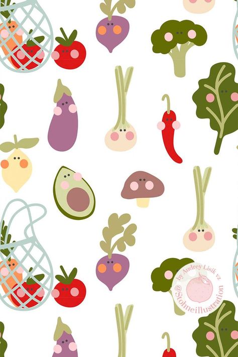 Veggie Vegetable Illustrated repeat pattern, available for licensing for commercial use. 🤍 Fabric Design, Textile Design, Seamless Repeat Pattern, Repeating Pattern, Print Design, Pattern Design. #SeamlessPattern #FabricDesign, #TextileDesign, #SeamlessRepeatPattern, #RepeatingPattern, #PrintDesign, #PatternDesign #KidsPatternDesign #kidsSeamlessPattern Kids Vegetables, Print Design Pattern, Design Textile, Repeat Pattern, Surface Pattern, Textile Design, Seamless Pattern, Seamless Patterns, Pattern Design