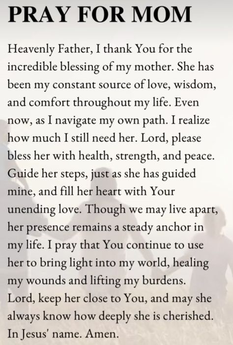 Pray For My Mom Health, Prayer For My Mother's Health, Prayer For My Mom Strength, Prayer For Mom, Prayers For Mothers, Prayer For My Mom, Divine Warrior, Prayer For My Marriage, Prayer For My Family