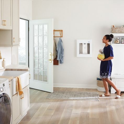 Design Inspiration: built-in filtered water dispenser in your #LaundryRoom or #MudRoom Filtered Water Dispenser, Clean Drinking, Refreshing Water, Clean Drinking Water, Cleaning Guide, Water Dispensers, Cut Resistant Gloves, Safe Water, Filtered Water