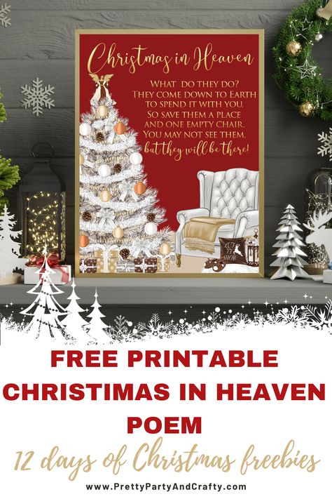 Red Chair Christmas In Heaven, My First Christmas In Heaven Poem, Christmas In Heaven Poem Free Printable, My First Christmas In Heaven, Empty Chair Poem, Christmas In Heaven Diy, Memory Lanterns, Christmas In Heaven Lantern Diy, First Christmas In Heaven