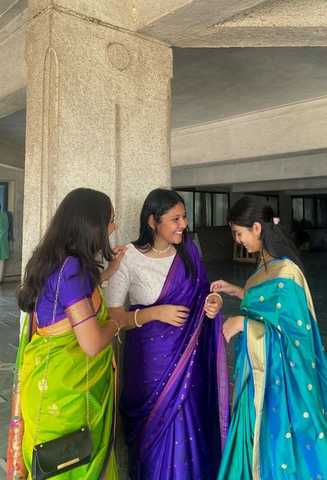 Saree Day, College Days, Beautiful Women Over 40, Saree