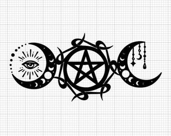 Pentacle Tattoo, Pagan Pentacle, Pentacle Art, Wicca Pentacle, Witchcraft Design, Cross Ideas, Goddess Design, Pagan Symbols, Wiccan Symbols