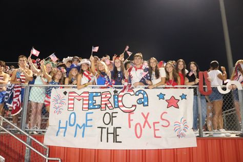 football fnl usa american themed football games student section spirit section spirit week hoco Themed Football Games, Usa Themed Football Game, Football Game Student Section, Student Section Themes, Student Section, Spirit Week, Football Game, Football Games, Football