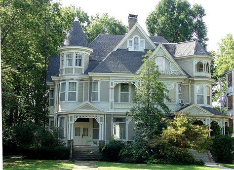 c. 1890 State-College Hist. District Grand Queen Anne | Flickr - Photo Sharing! Restored Homes, Queen Anne House, Victorian Exterior, Storybook House, Acre Homestead, Historical Homes, Victorian Mansion, Victorian Style Homes, Beautiful Home Gardens