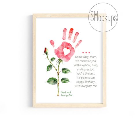 Nanny Crafts, Flower Handprint, Handprint Poem, June Crafts, Babysitting Crafts, Handprint Gifts, Father Gifts, Footprint Crafts, Cadeau Parents