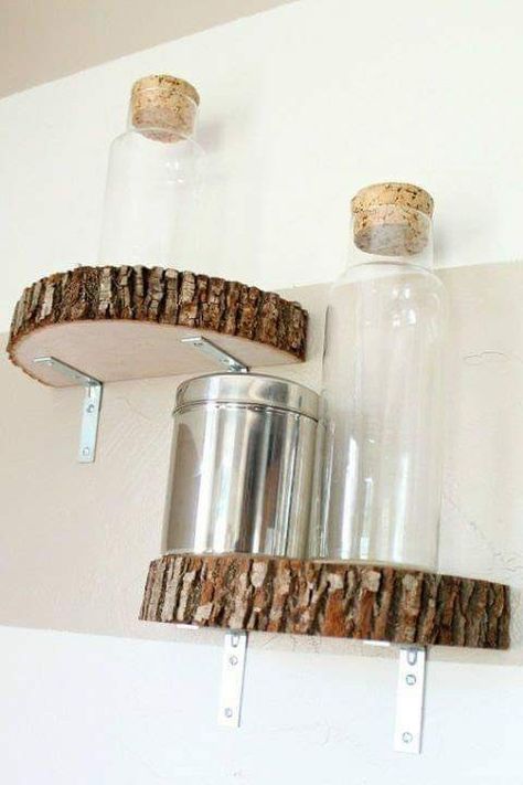 Craft Shelves, Wood Slice Decor, Diy Cabin, Diy Nursery Decor, Log Home Decorating, Wood Slice Art, Wood Slice Crafts, Diy Nursery, Industrial Wood