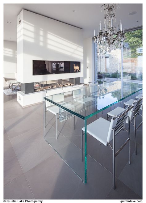 Contemporary Cotswold House Clear Glass Dining Table, Modern Glass Dinning Table, Modern Glass Dining Table Square, Kitchen Dinettd Modern Glass Table, 6 Seater Glass Dining Table, Glass Dining Table 2022, Cotswold House, Glass Dining Room Table, Dining Table Design Modern