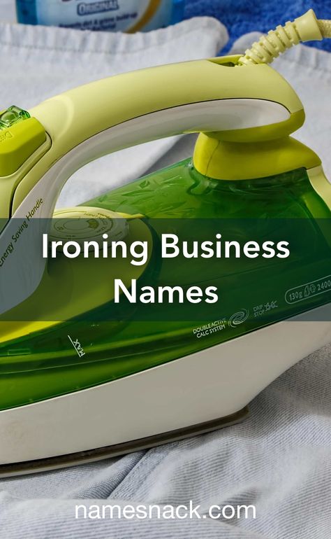 10 sizzling name ideas for your ironing business. Ironing Business Ideas, Ironing Business, Laundry Service Business, Catchy Names, Modern Names, Name Suggestions, Creative Names, Name List, Name Generator