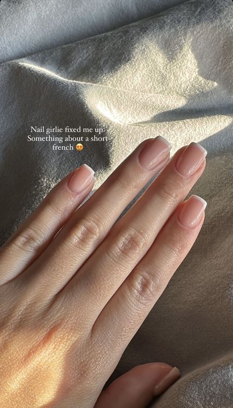 Square Minimalist Nails, Regular Manicure Nails, Nails For Pale Skin, Nautical Nails, Overlay Nails, Sheer Nails, Gel French Manicure, Hard Gel Nails, Tapered Square Nails