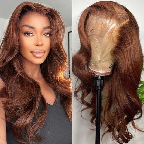 Points For Free Hair | UNice.com Lace Front Middle Part, Middle Part Wigs, Golden Brown Color, Part Wigs, Hair Extensions Best, Beautiful Wigs, Remy Hair Extensions, Lace Body, Body Wave Wig