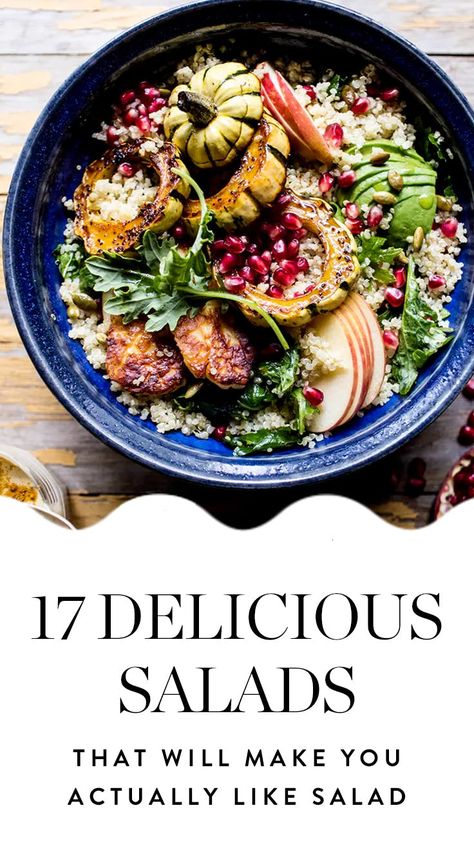 17 Amazing Salad Recipes for People Who Really Hate Salad #purewow #dinner #salad #recipe #snack #food #lunch Restaurant Style Salad Recipes, Salads For People Who Don't Like Salad, Cafe Salads, Substantial Salads, Amazing Salad Recipes, American Salad, Unique Salad Recipes, Exciting Salads, Restaurant Salad