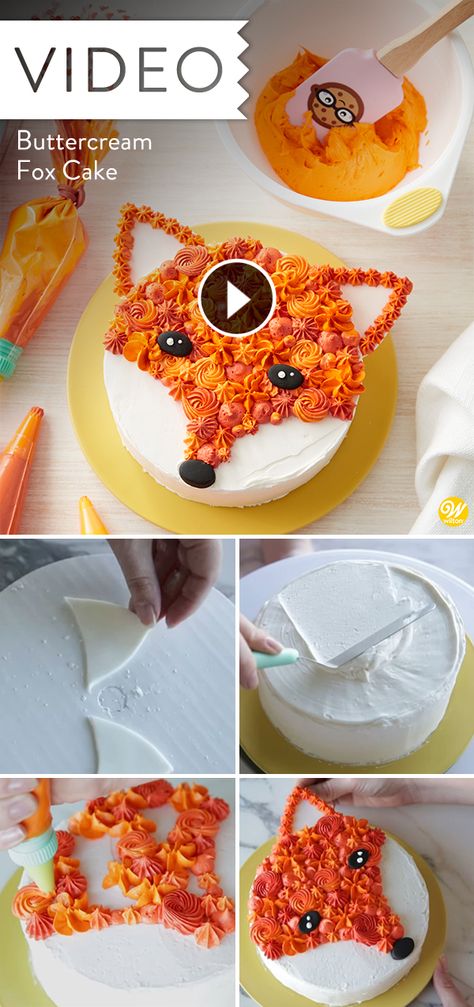 Fox Cake Decorating Ideas, Fox Cakes Birthday, What Does The Fox Say Birthday Party, Fox Cupcake Cakes Pull Apart, Woodland Animal Cake Ideas, Fox Cake Ideas Birthday, 4-h Cake Decorating Ideas, Kid Cake Ideas, 4h Cake Decorating Ideas