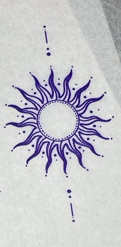 Swirl Sun Drawing, Tato Sun, Sun Tattoo Black And Grey, Sun And Moon Tattoo Shaded, Sun With Rays Tattoo, Sun Mandala Tattoo Design, Belly Button Sun Tattoo, Small Cute Designs, Sun And Moon Intertwined Tattoo