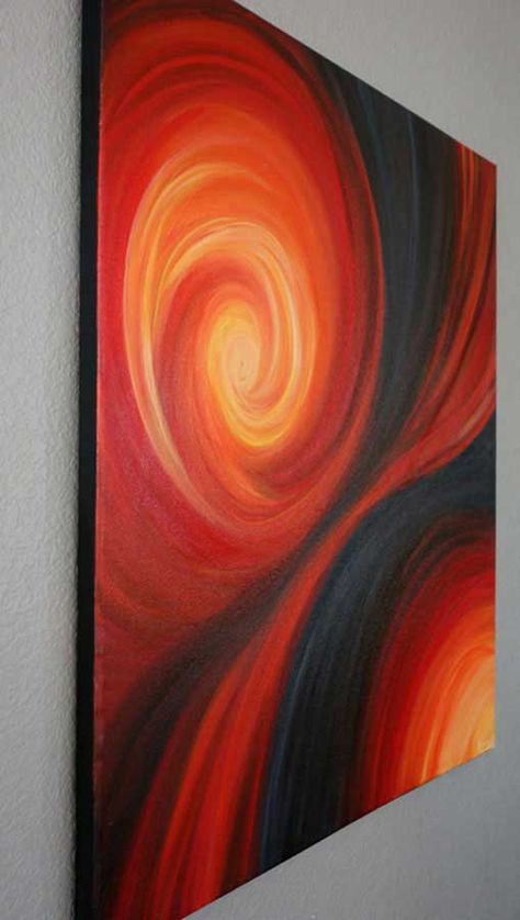 Abstract Swirl Painting, Contemporary Art Painting Galleries, Swirl Art Painting, Abstract Painting Inspiration, Black Red Painting, Red Painting Ideas, Cool Abstract Paintings, Painting Inspiration Abstract, Contemporary Paintings Abstract