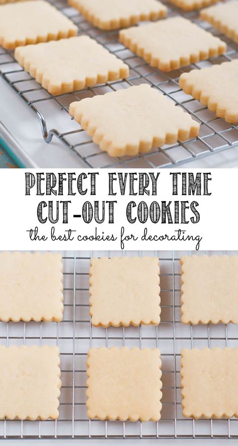 Best Tasting Cut Out Sugar Cookie Recipe, Vanilla Cut Out Cookies, Best Cookie Recipe For Cutouts, Cookie Dough For Decorated Cookies, Fluffy Sugar Cookie Recipe Cut Out, Buttermilk Cutout Cookies, Sugar Roll Out Cookies, Sugar Cookie Recipes For Decorating, Decorating Cookies Recipes