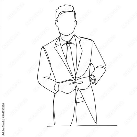 Image Svg, Fashion Art Illustration, Illustration Digital, Line Art Drawings, Business Man, Art Illustration, Fashion Art, Line Art, Vector Illustration