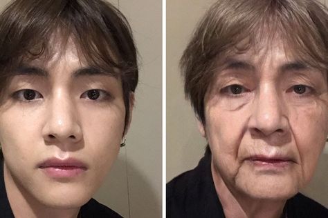 Here's What BTS's Members Will Look Like At Age 85 V Old Photos, Old Grandpa, Face App, Old Person, Old Music, Grammy Nominations, Bts Funny Moments, Worldwide Handsome, Music Legends