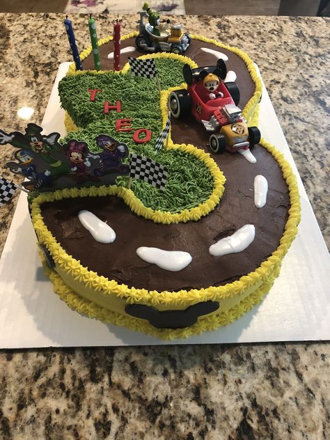 Mickey Mouse Roadsters Birthday Cake, Mickey Mouse Roadster Racer Cake, Mickey Mouse Roadsters Birthday, Mickey Racers Birthday Cake, Mickey Racer Cake, Mickey Mouse Racers Birthday Cake, Mickey And Roadster Racers Party Ideas, Mickey And The Roadster Racers Cake, Mickey Roadster Racers Birthday Cake