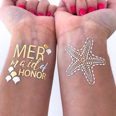 Bachelorette Party Tattoos, Bachelorette Temporary Tattoos, Mermaid Bachelorette Party, Bachelorette Party Tattoo, Bachelorette Tattoos, Mermaid Bachelorette, Nautical Bachelorette, Gold Bachelorette Party, Gold Bachelorette