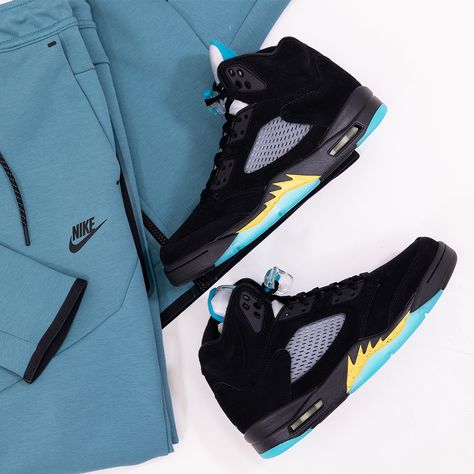 Aqua 5s, Outfits With Aqua 5s, Jordan 5s Aqua Outfit, Aqua Jordan 5 Outfit, Aqua 5s Outfit Women, Aqua 5s Outfit, Aqua Jordan 5, Nike Tech Fleece, Nike Tech